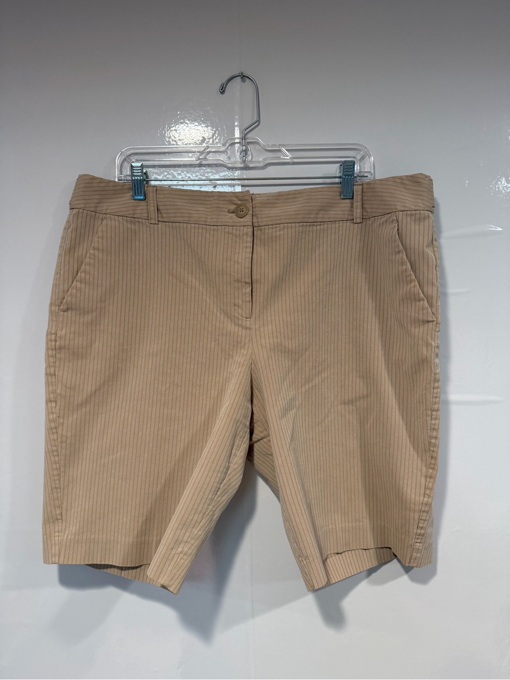Women’s Tan Attention Stripe Shorts